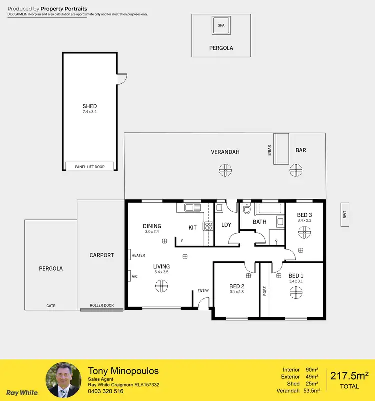 Floorplan of Homely house listing, 3 Oslo Court, Craigmore SA 5114