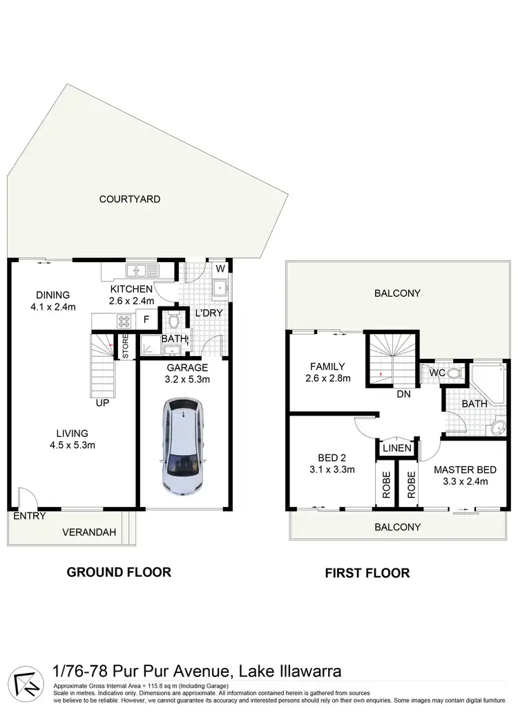 Floorplan of Homely house listing, 1/76-78 Pur Pur Avenue, Lake Illawarra NSW 2528