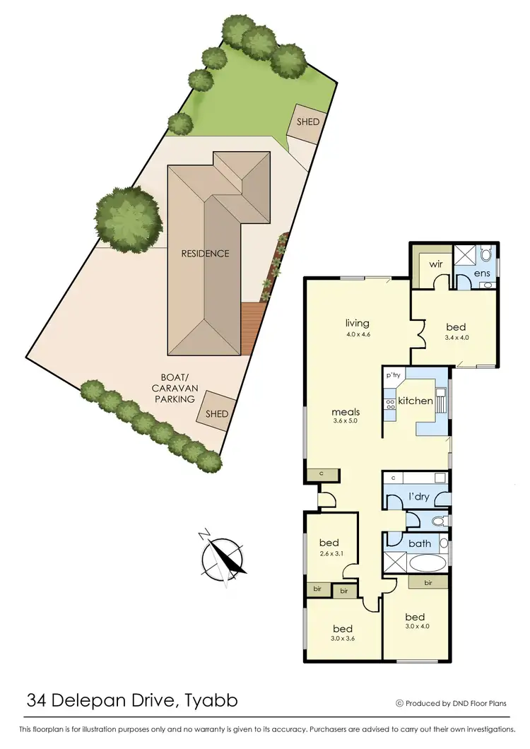 Floorplan of Homely house listing, 34 Delepan Drive, Tyabb VIC 3913