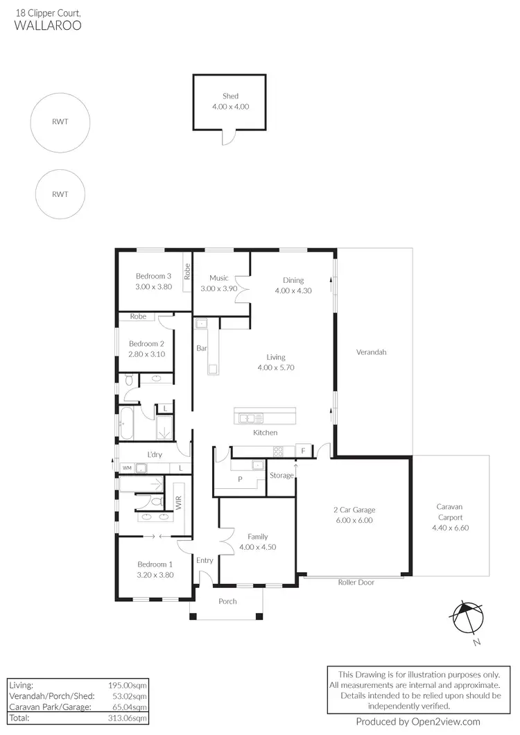 Floorplan of Homely house listing, 18 Clipper Court, Wallaroo SA 5556