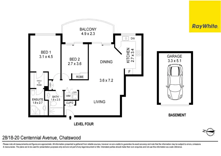 Floorplan of Homely unit listing, 28/18-20 Centennial Avenue, Chatswood NSW 2067