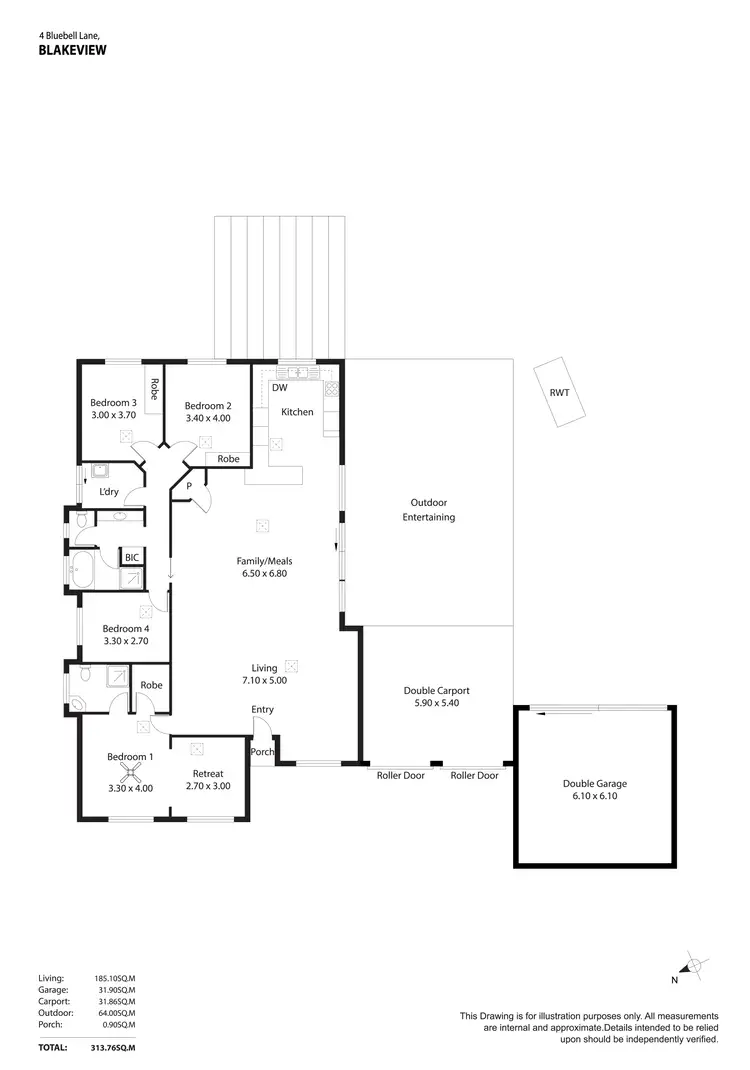 Floorplan of Homely house listing, 4 Bluebell Lane, Blakeview SA 5114