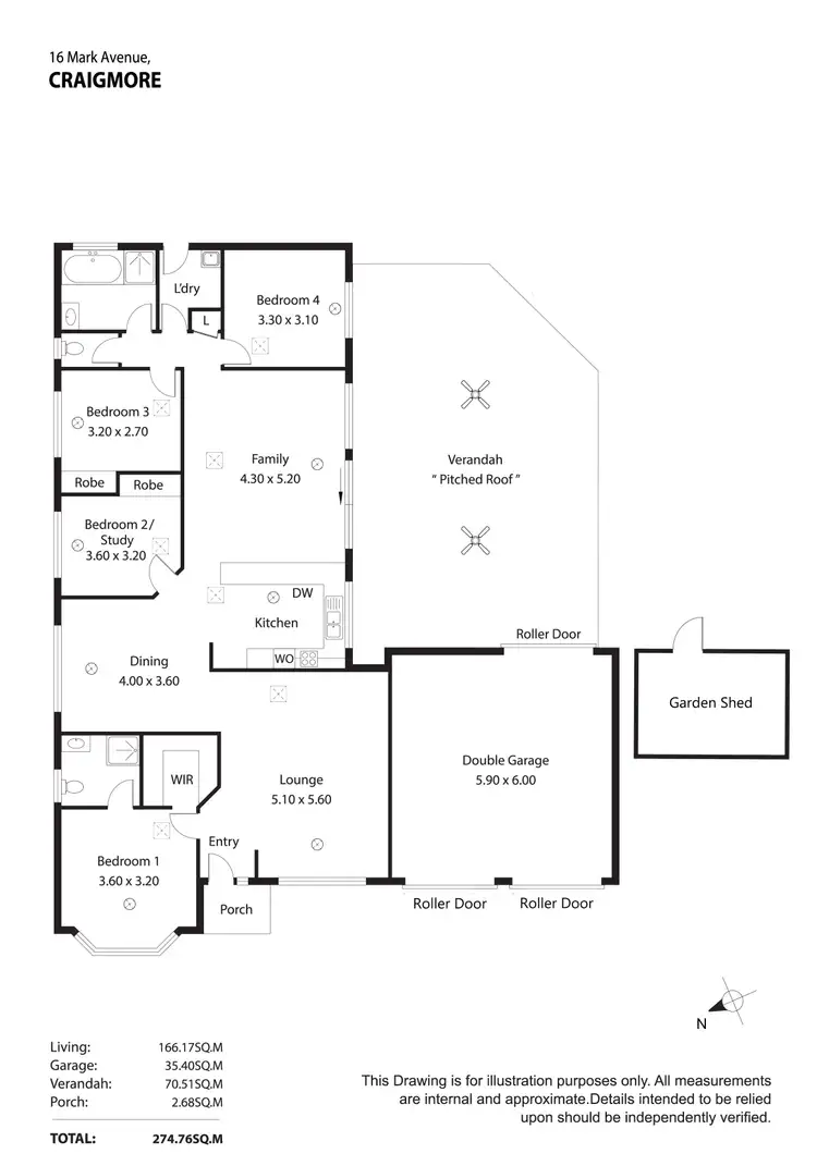 Floorplan of Homely house listing, 16 Mark Avenue, Craigmore SA 5114