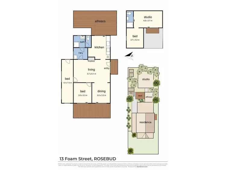 Floorplan of Homely house listing, 13 Foam Street, Rosebud VIC 3939