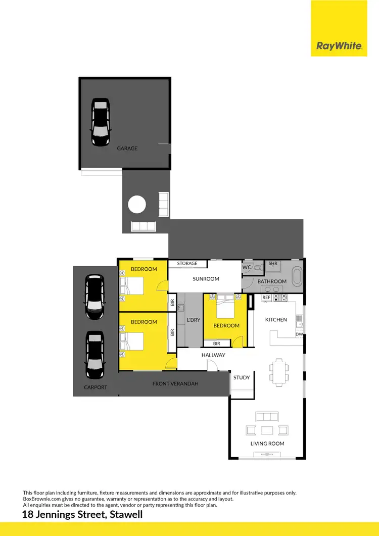Floorplan of Homely house listing, 18 Jennings Street, Stawell VIC 3380
