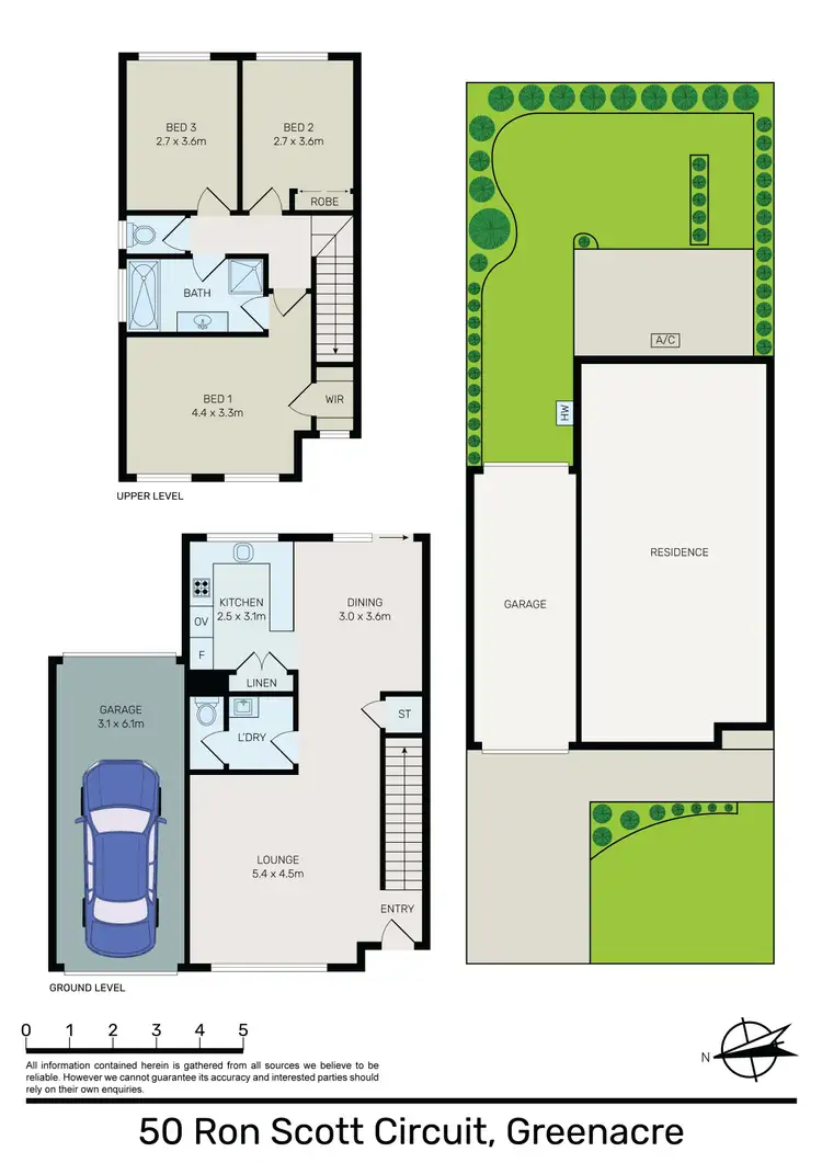 Floorplan of Homely semi-detached listing, 50 Ron Scott Circuit, Greenacre NSW 2190