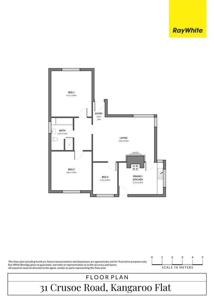 Floorplan of Homely house listing, 31 Crusoe Road, Kangaroo Flat VIC 3555