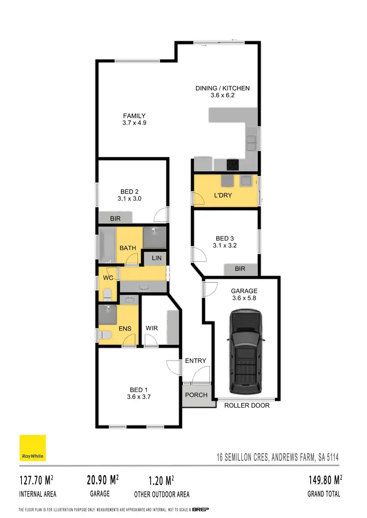 Floorplan of Homely house listing, 16 Semillon Crescent, Andrews Farm SA 5114