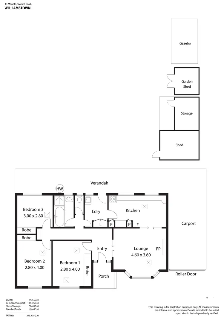 Floorplan of Homely house listing, 13 Mount Crawford Road, Williamstown SA 5351