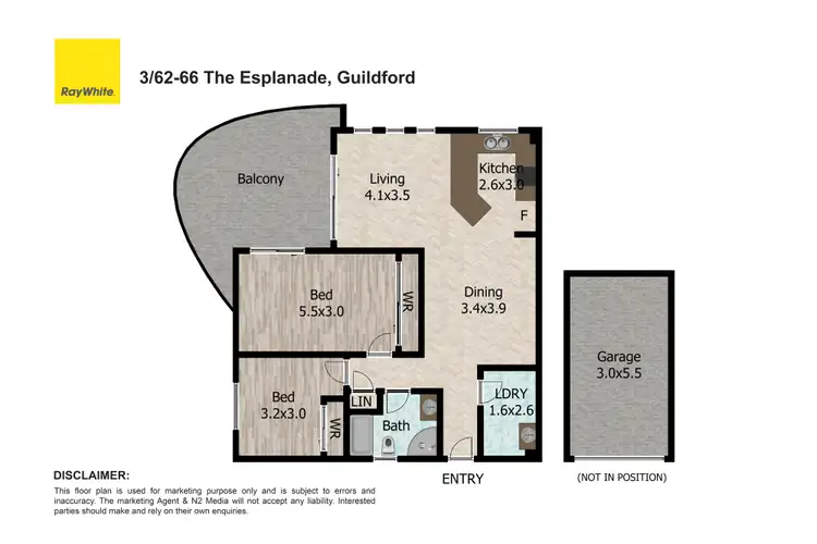 Floorplan of Homely unit listing, 3/62-66 The Esplanade, Guildford NSW 2161