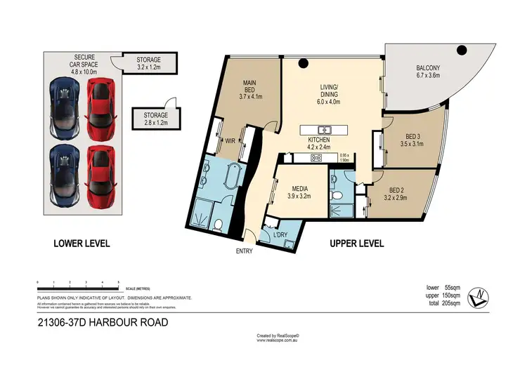 Floorplan of Homely unit listing, 21306/37D Harbour Road, Hamilton QLD 4007