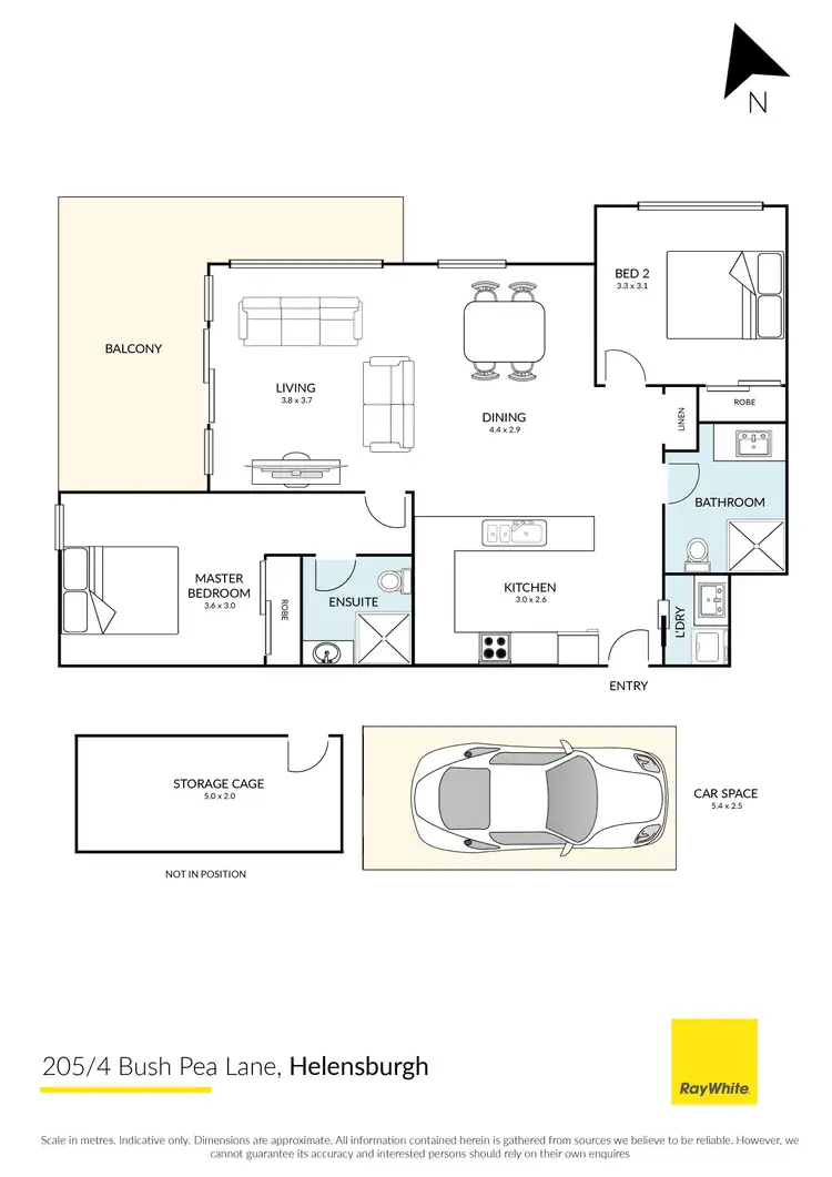 Floorplan of Homely apartment listing, 205/4 Bush Pea Lane, Helensburgh NSW 2508