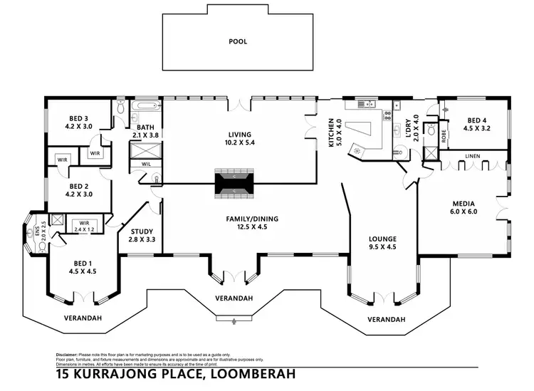 Floorplan of Homely rural property listing, 15 Kurrajong Place, Tamworth NSW 2340