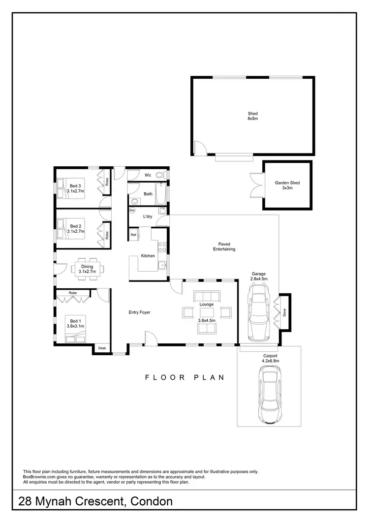 Floorplan of Homely house listing, 28 Mynah Crescent, Condon QLD 4815