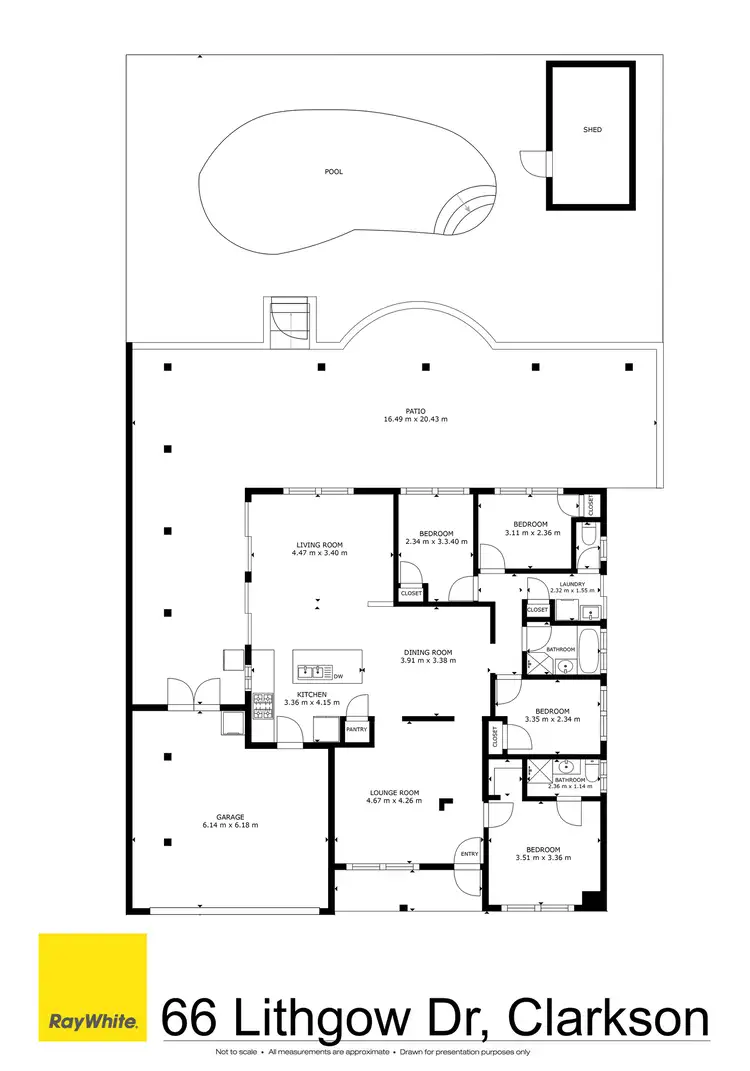 Floorplan of Homely house listing, 66 Lithgow Drive, Clarkson WA 6030