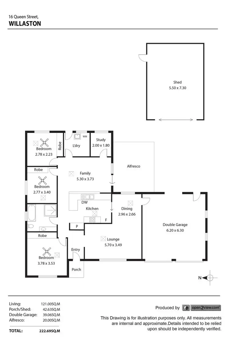 Floorplan of Homely house listing, 16 Queen Street, Willaston SA 5118