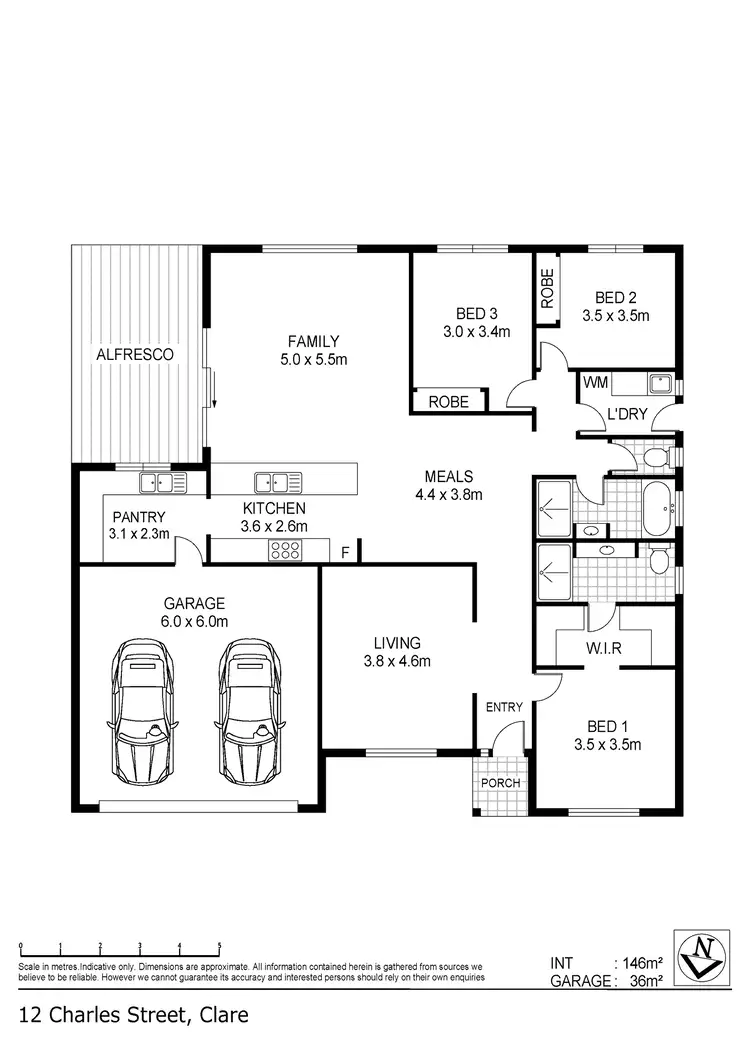 Floorplan of Homely house listing, 12 Charles Street, Clare SA 5453