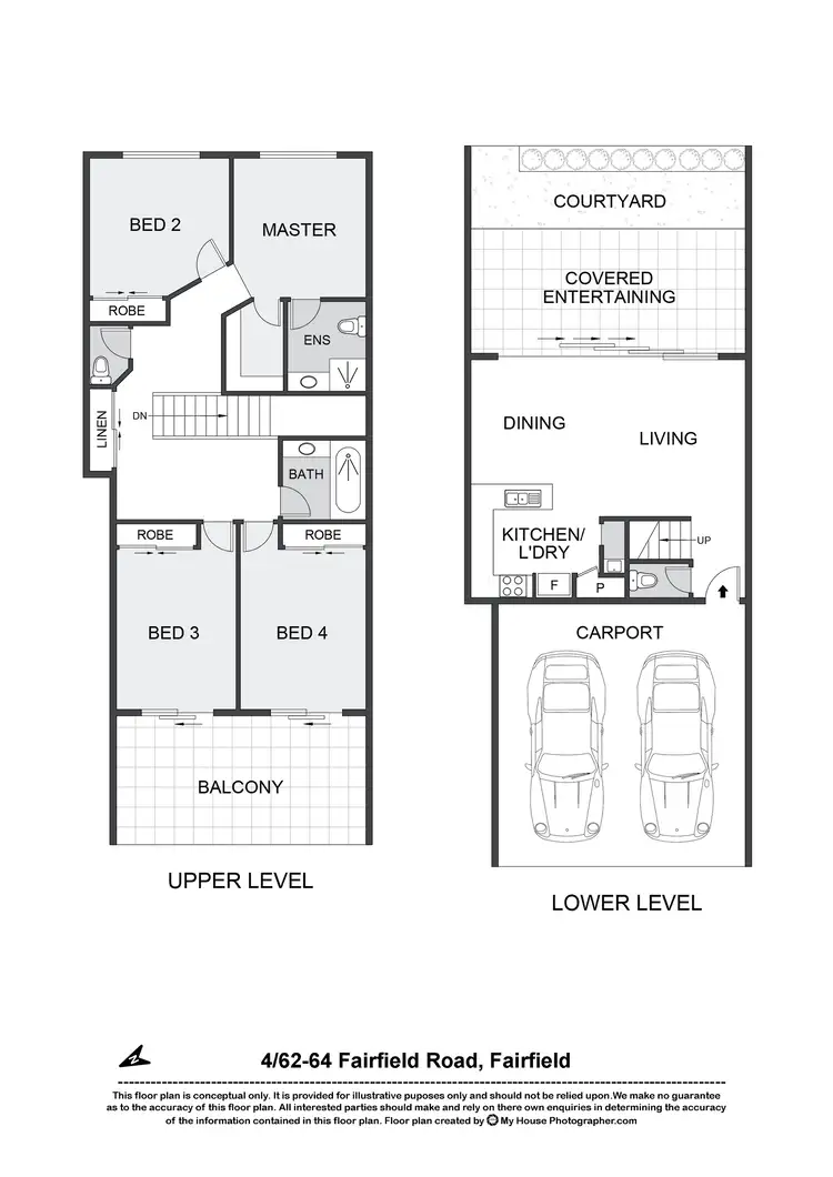 Floorplan of Homely townhouse listing, 4/62 Fairfield Road, Fairfield QLD 4103