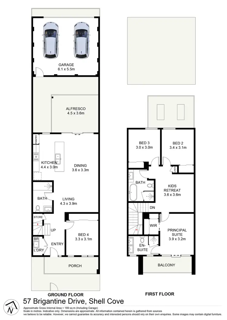 Floorplan of Homely house listing, 57 Brigantine Drive, Shell Cove NSW 2529