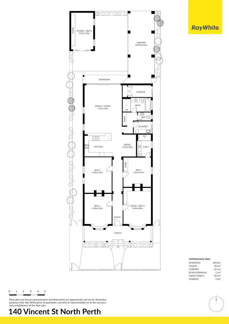Floorplan of Homely house listing, 140 Vincent Street, North Perth WA 6006