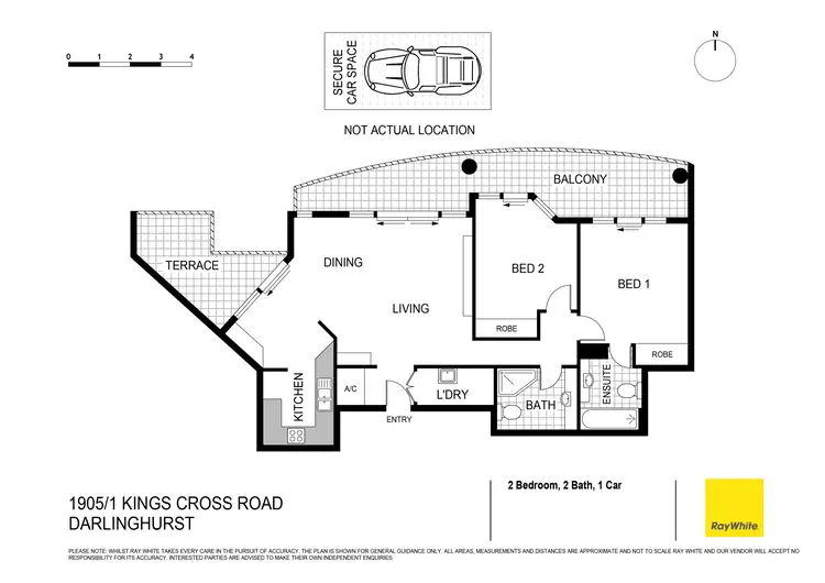 Floorplan of Homely apartment listing, 1905/1 Kings Cross Road, Darlinghurst NSW 2010