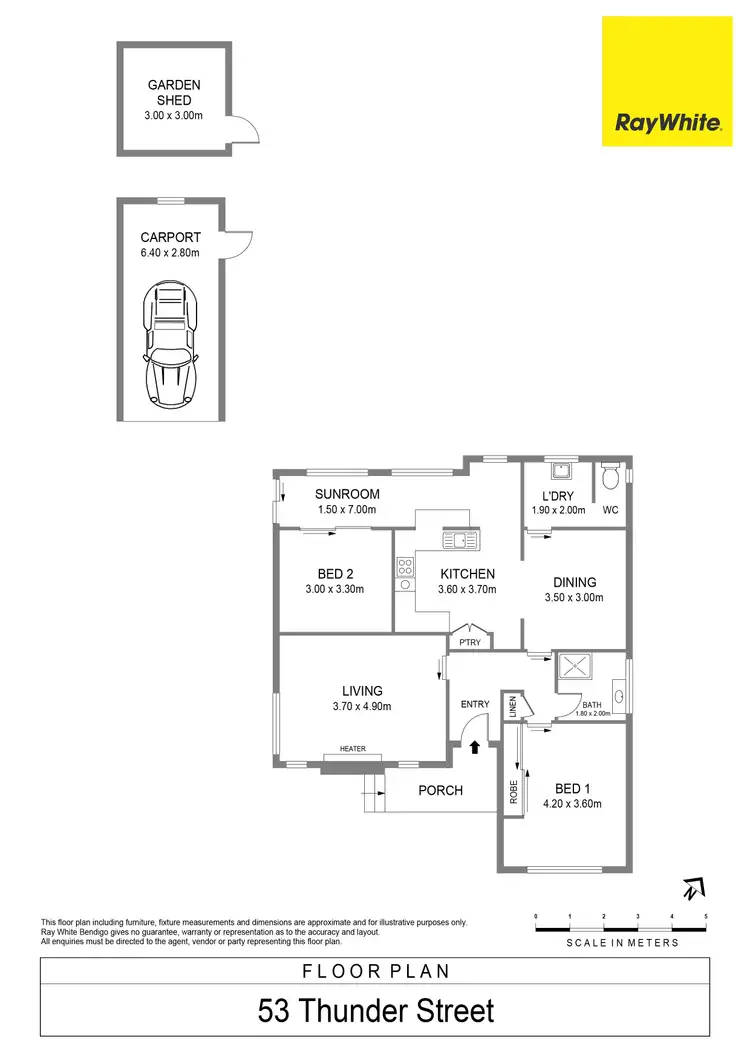 Floorplan of Homely house listing, 53 Thunder Street, North Bendigo VIC 3550