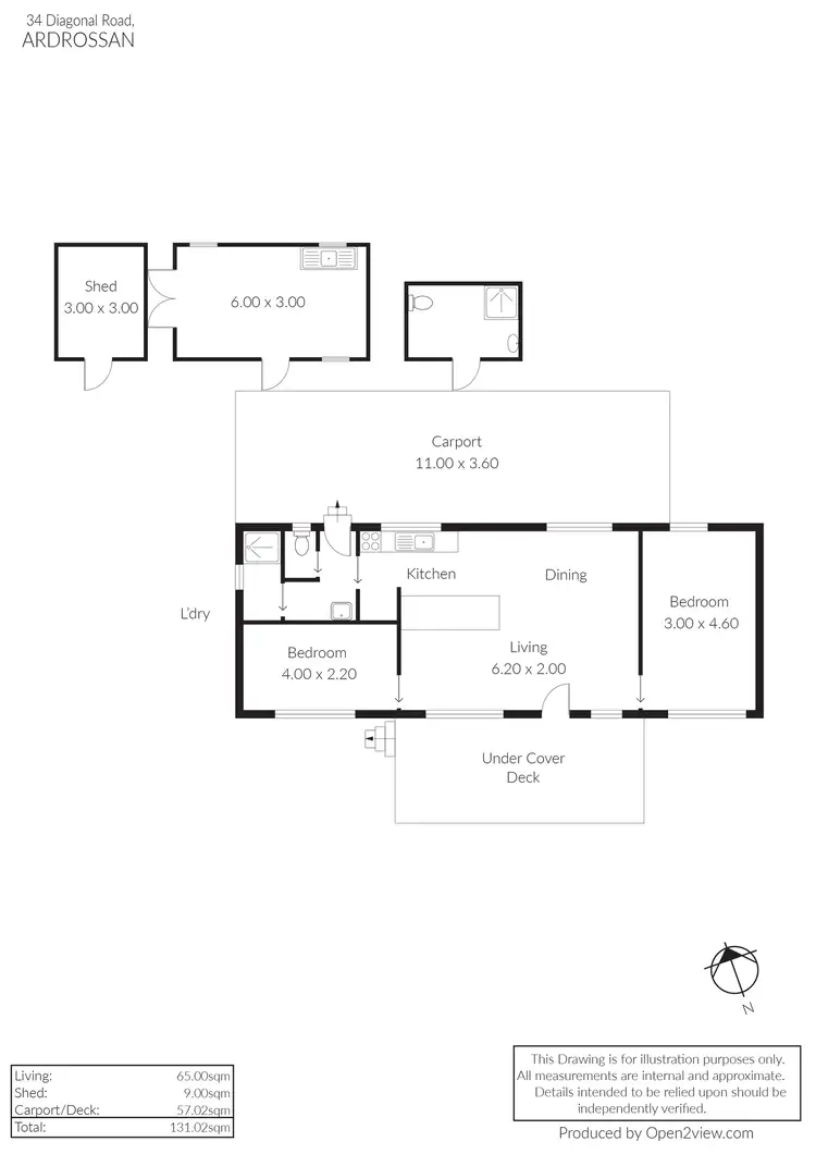 Floorplan of Homely house listing, 34 Diagonal Road, Ardrossan SA 5571