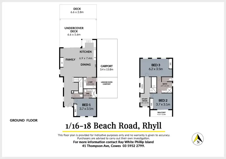 Floorplan of Homely house listing, 1/16 Beach Road, Rhyll VIC 3923