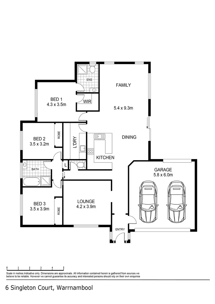 Floorplan of Homely house listing, 6 Singleton Court, Warrnambool VIC 3280