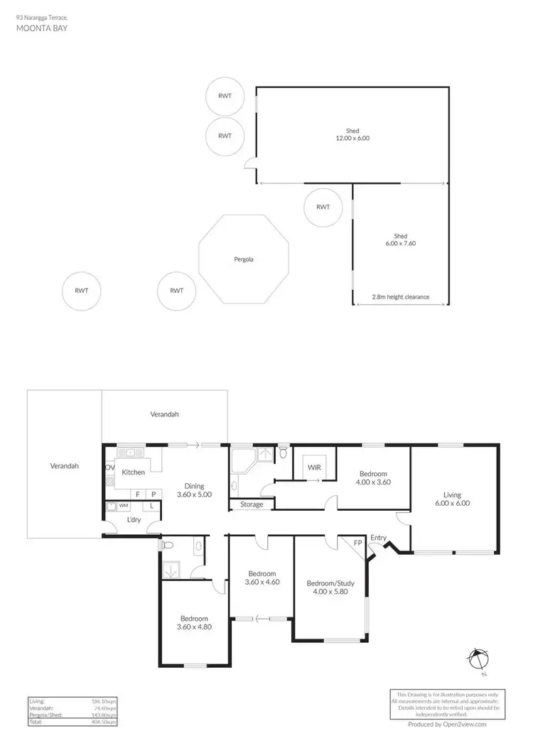 Floorplan of Homely house listing, 93 Narangga Terrace, Moonta Bay SA 5558