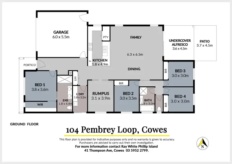 Floorplan of Homely house listing, 104 Pembrey Loop, Cowes VIC 3922