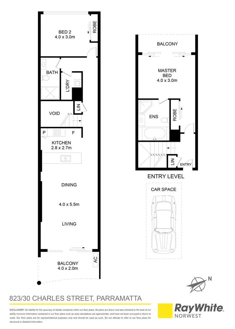 Floorplan of Homely apartment listing, 823/30 Charles Street, Parramatta NSW 2150