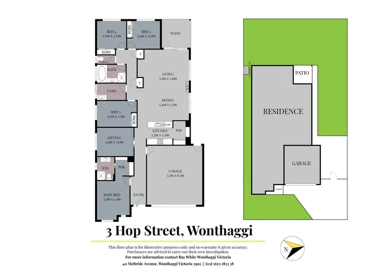Floorplan of Homely house listing, 3 Hop Street, Wonthaggi VIC 3995