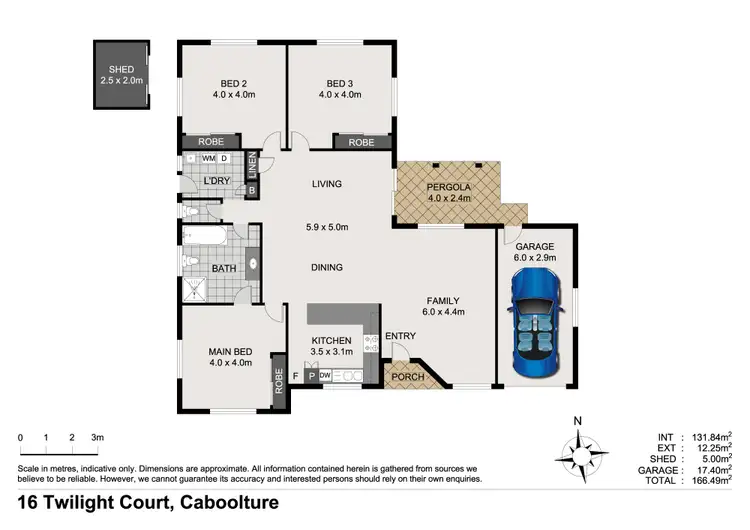 Floorplan of Homely house listing, 16 Twilight Court, Caboolture QLD 4510