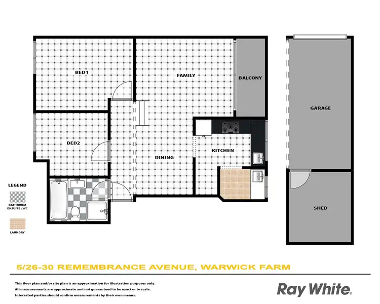 Floorplan of Homely unit listing, 5/26-30 Remembrance Avenue, Warwick Farm NSW 2170