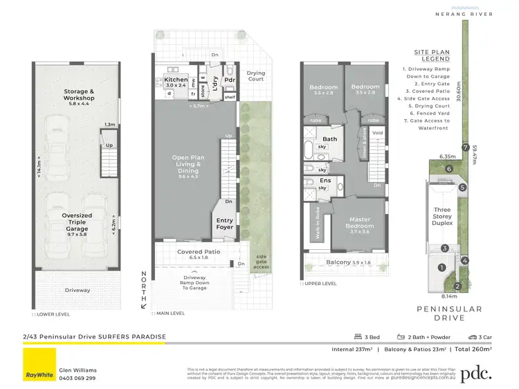 Floorplan of Homely semi-detached listing, 2/43 Peninsular Drive, Surfers Paradise QLD 4217