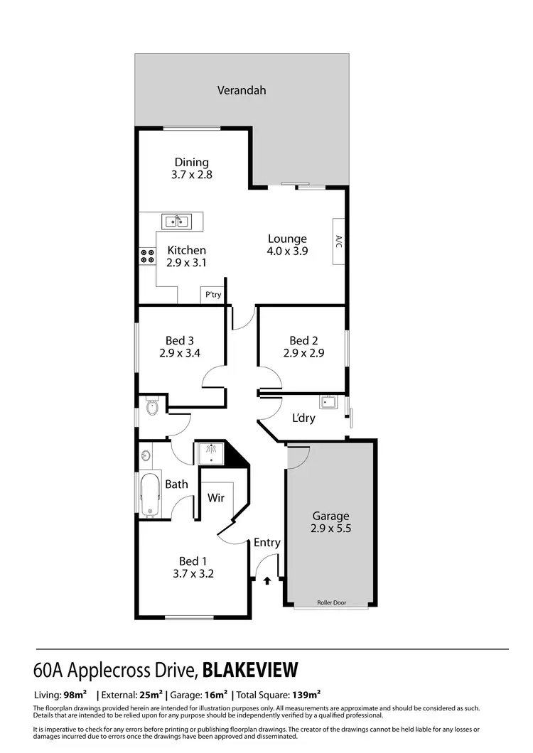 Floorplan of Homely house listing, 60A Applecross Drive, Blakeview SA 5114