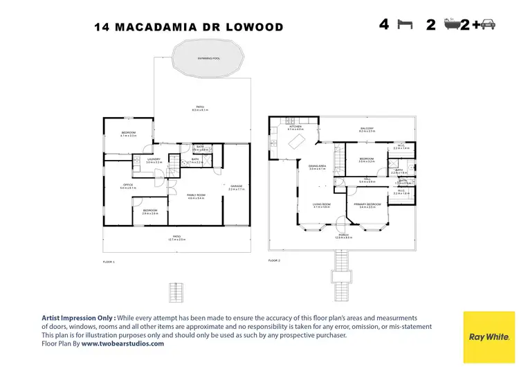 Floorplan of Homely house listing, 14 Macadamia Drive, Lowood QLD 4311