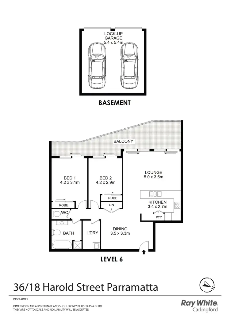 Floorplan of Homely apartment listing, 36/18 Harold Street, Parramatta NSW 2150