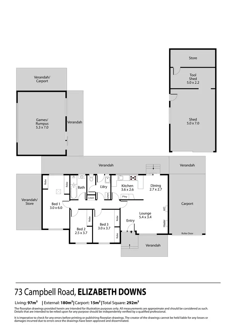 Floorplan of Homely house listing, 73 Campbell Road, Elizabeth Downs SA 5113