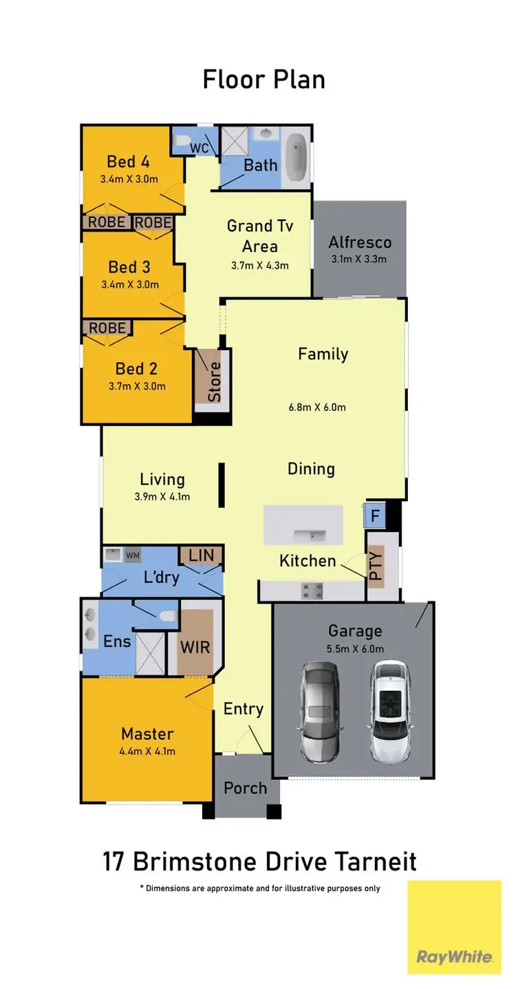 Floorplan of Homely house listing, 17 Brimstone Drive, Tarneit VIC 3029