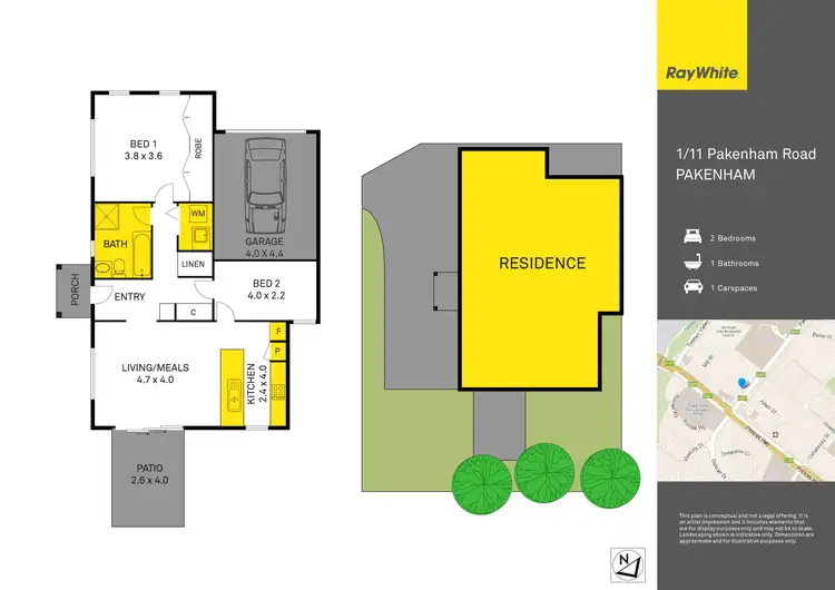 Floorplan of Homely unit listing, 1/11 Pakenham Road, Pakenham VIC 3810