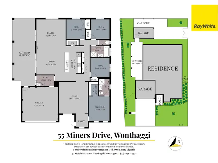 Floorplan of Homely house listing, 55 Miners Drive, Wonthaggi VIC 3995