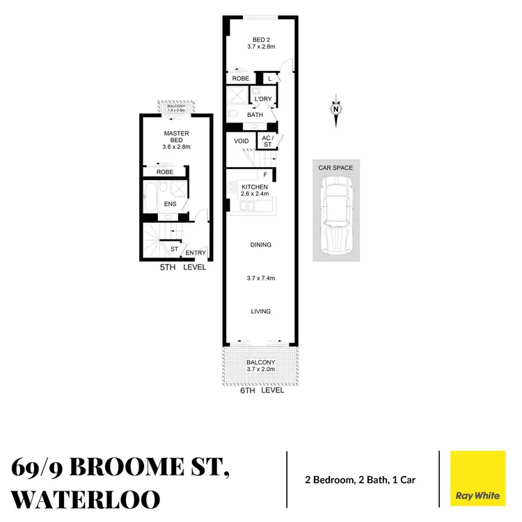 Floorplan of Homely apartment listing, 69/9 Broome Street, Waterloo NSW 2017