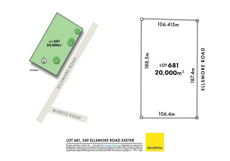 Floorplan of Homely land listing, 549 Ellsmore Road, Exeter NSW 2579