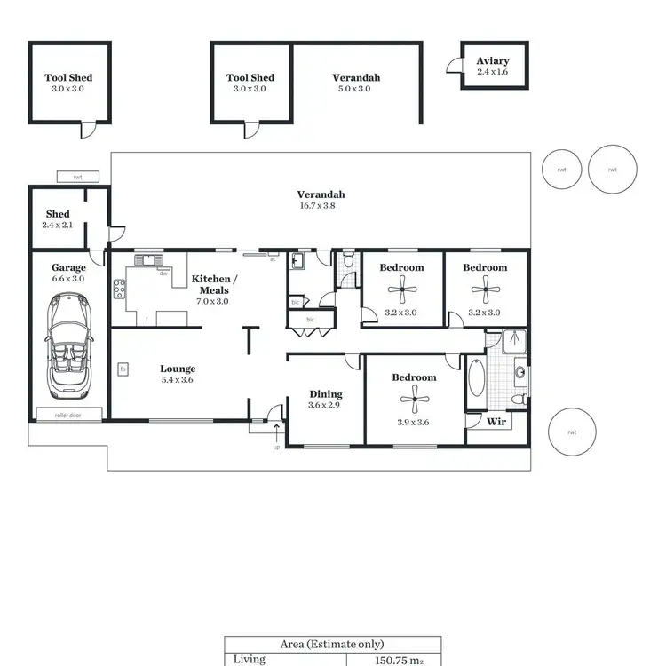 Floorplan of Homely house listing, 4 Elgar Crescent, Fulham Gardens SA 5024