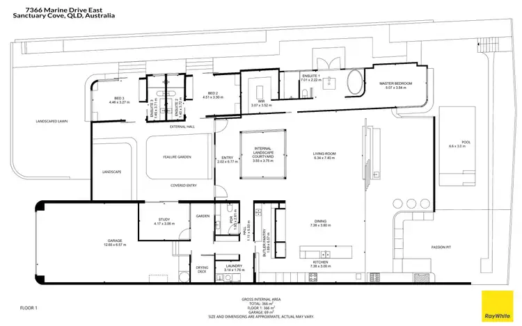 Floorplan of Homely house listing, 7366 Marine Drive East, Sanctuary Cove QLD 4212