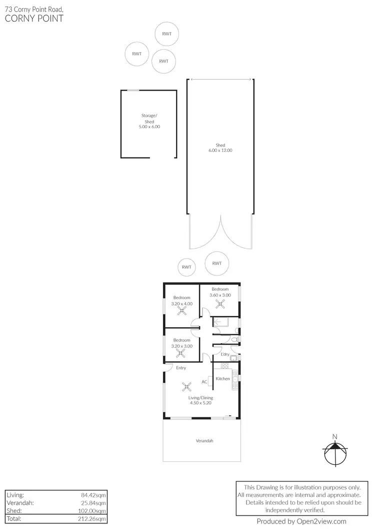 Floorplan of Homely house listing, 73 Corny Point Road, Corny Point SA 5575