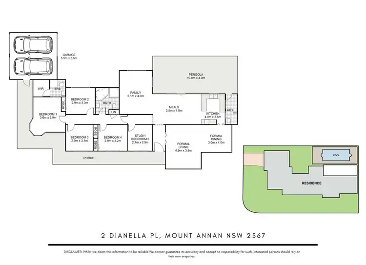 Floorplan of Homely house listing, 2 Dianella Place, Mount Annan NSW 2567