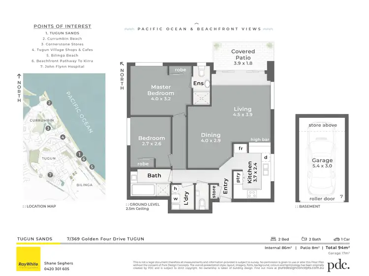 Floorplan of Homely unit listing, 7/369 Golden Four Drive, Tugun QLD 4224